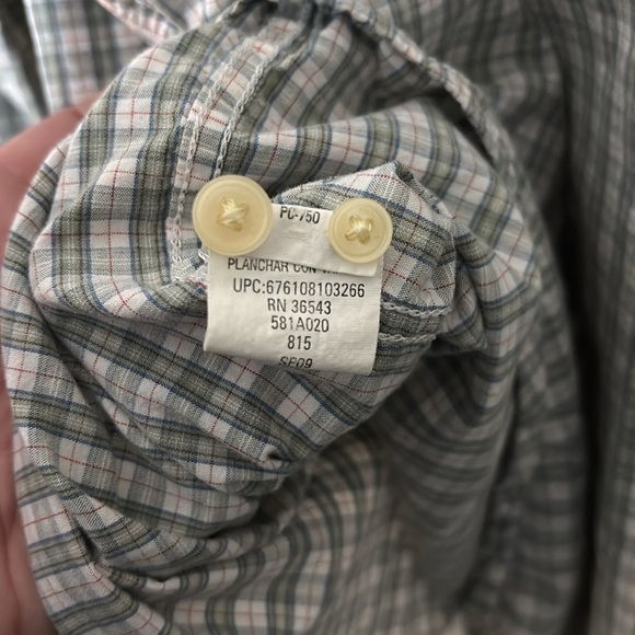 Mens Timberland Button Down Plaid Shirt, XXL, Green - Picture 6 of 6